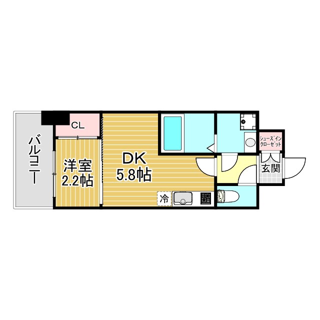 神戸市兵庫区西多聞通の賃貸物件間取画像