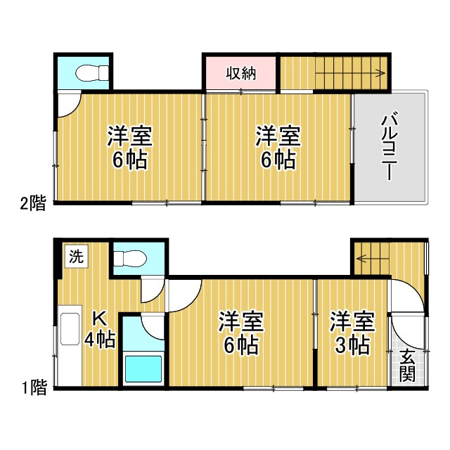 吾妻通5丁目アパート 西1・2階|神戸市中央区吾妻通(阪神本線春日野道駅)のアパート間取 吾妻通5丁目アパート 西1・2階|神戸市中央区吾妻通(阪神本線春日野道駅)のアパート間取