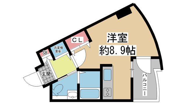神戸市中央区磯辺通の賃貸物件間取画像