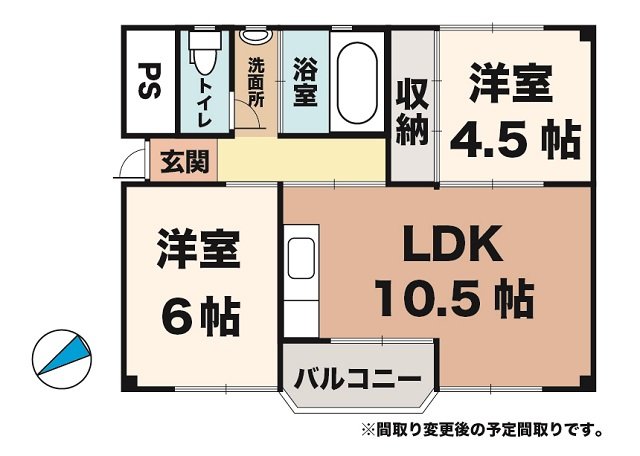 神戸市垂水区福田の賃貸物件間取画像