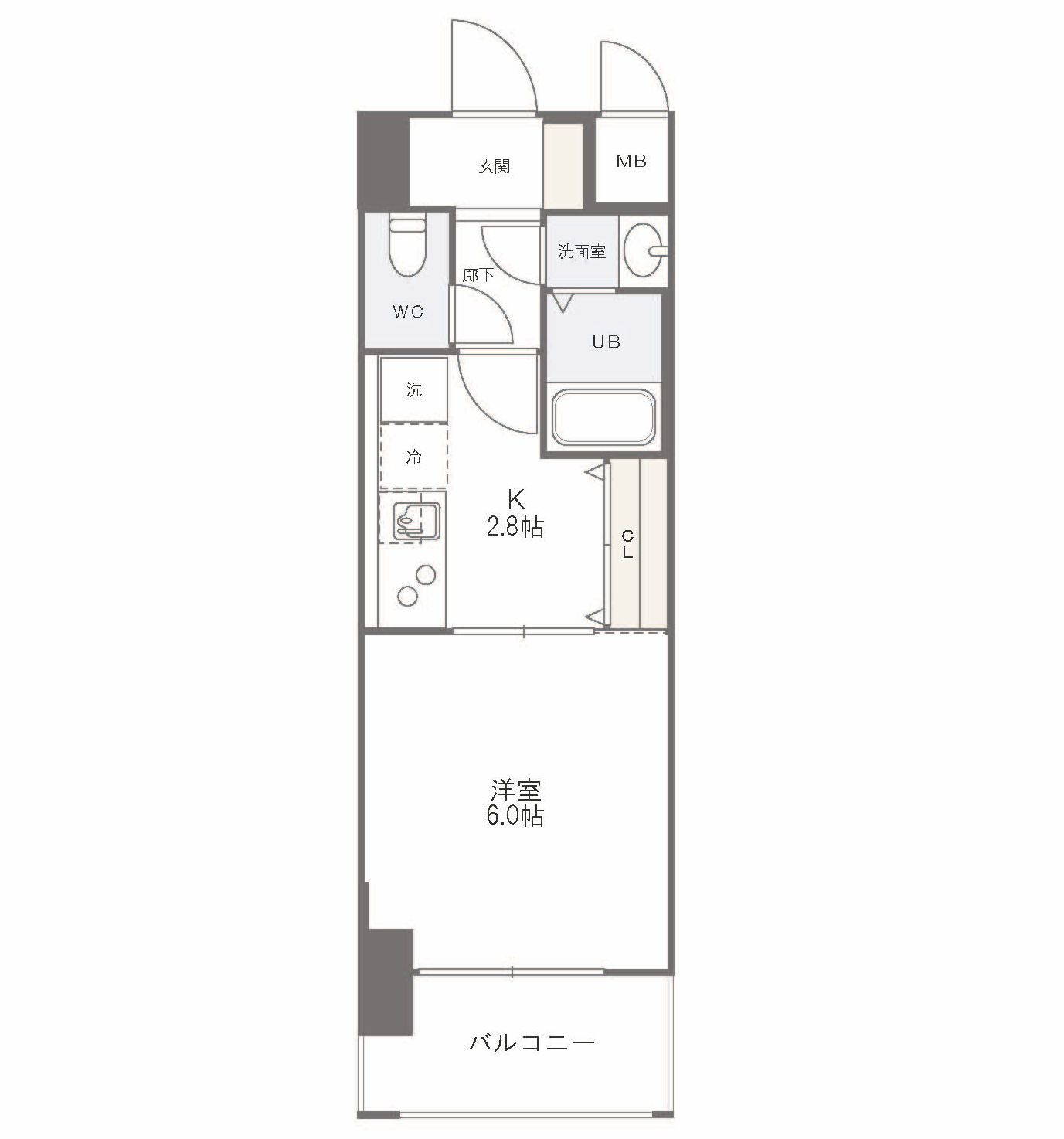 神戸市中央区生田町の賃貸物件間取画像