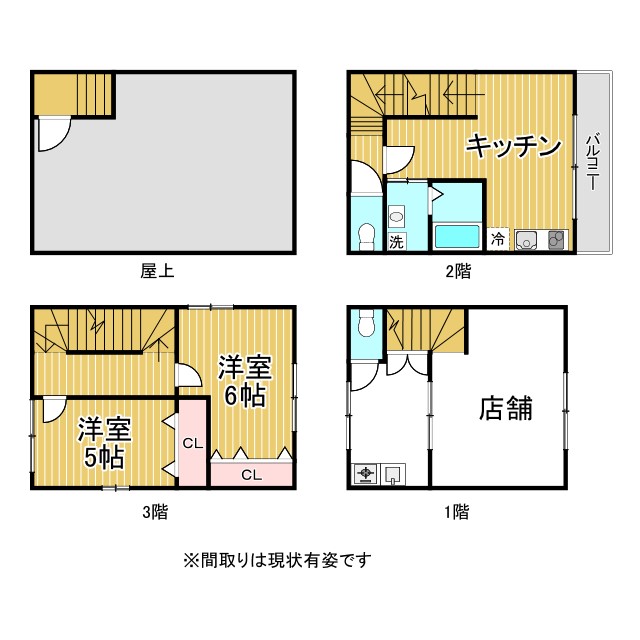 神戸市灘区船寺通の賃貸物件間取画像