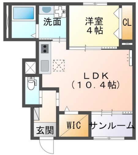 神戸市東灘区西岡本の賃貸物件間取画像
