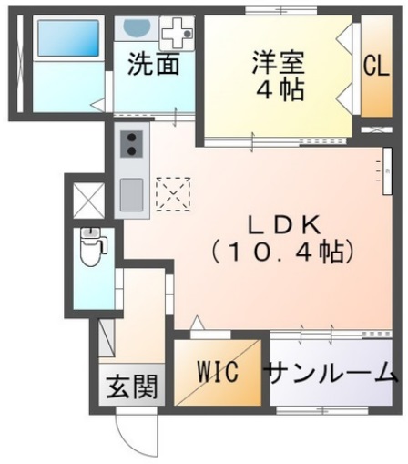 神戸市東灘区西岡本の賃貸物件間取画像
