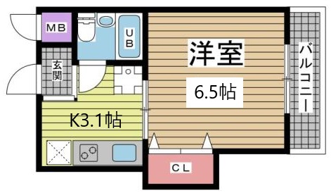 神戸市中央区神若通の賃貸物件間取画像