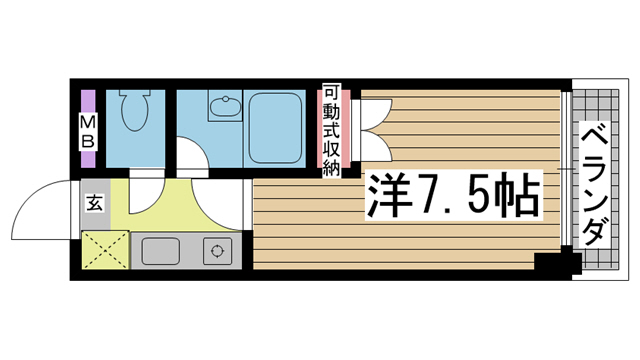 神戸市灘区弓木町の賃貸物件間取画像