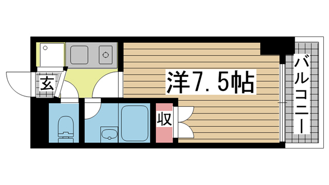 神戸市灘区弓木町の賃貸物件間取画像