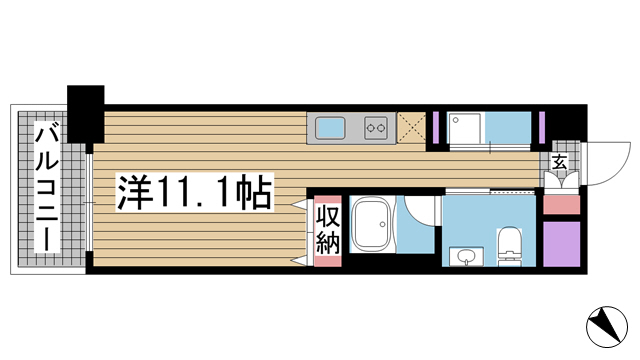 神戸市中央区磯上通の賃貸物件間取画像