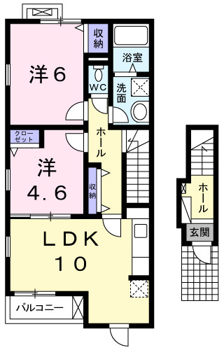 神戸市垂水区泉が丘の賃貸物件間取画像