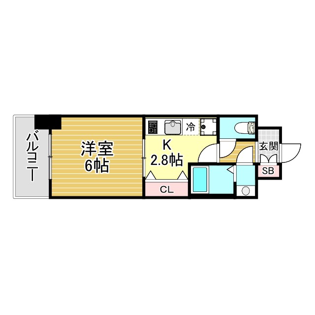 神戸市中央区生田町の賃貸物件間取画像