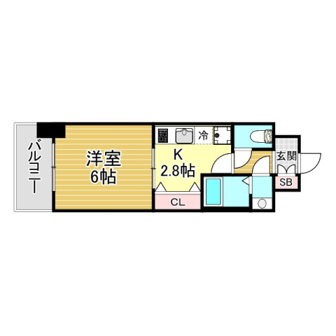 神戸市中央区生田町の賃貸物件間取画像