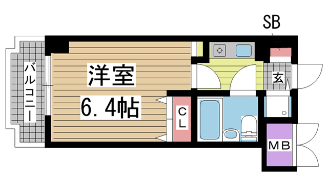 神戸市中央区東雲通の賃貸物件間取画像