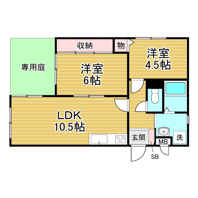 神戸市東灘区深江南町の賃貸物件間取画像