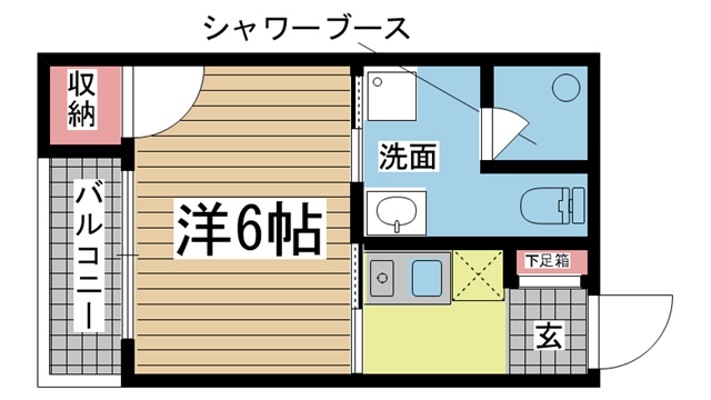 神戸市灘区六甲台町の賃貸物件間取画像