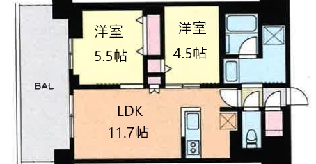 神戸市西区糀台の賃貸物件間取画像