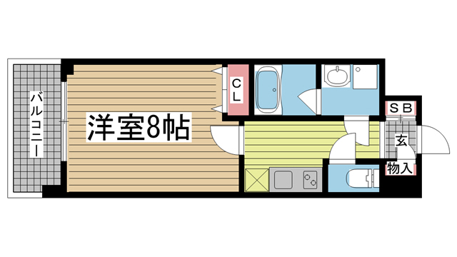 神戸市灘区倉石通の賃貸物件間取画像