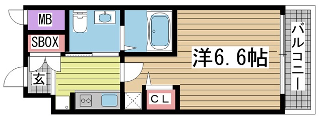 神戸市中央区御幸通の賃貸物件間取画像