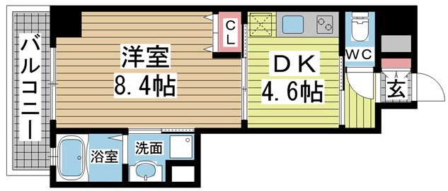 神戸市灘区大石東町の賃貸物件間取画像