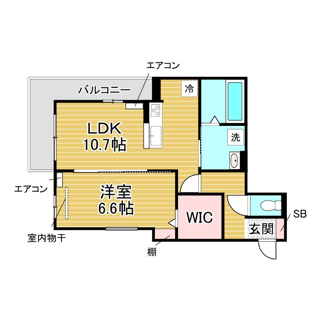 神戸市中央区熊内町の賃貸物件間取画像