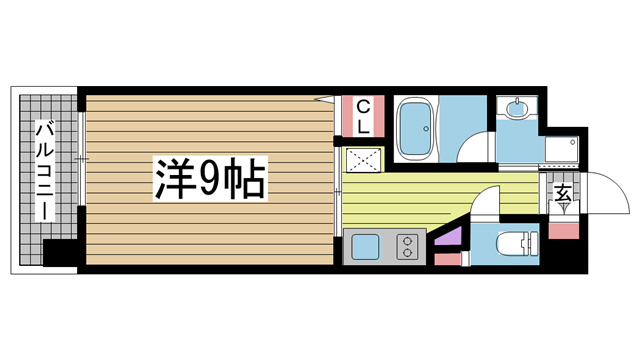 神戸市中央区熊内橋通の賃貸物件間取画像