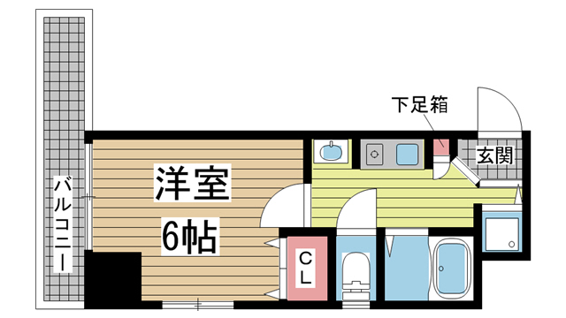 神戸市中央区橘通の賃貸物件間取画像