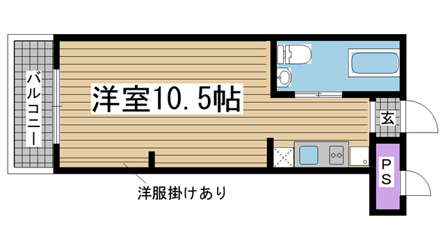 神戸市中央区北野町の賃貸物件間取画像
