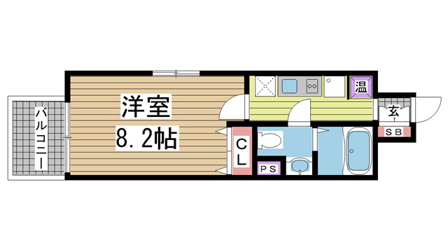神戸市中央区御幸通の賃貸物件間取画像