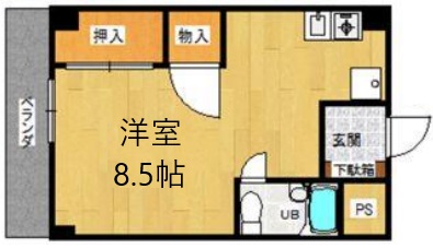 神戸市灘区篠原本町の賃貸物件間取画像