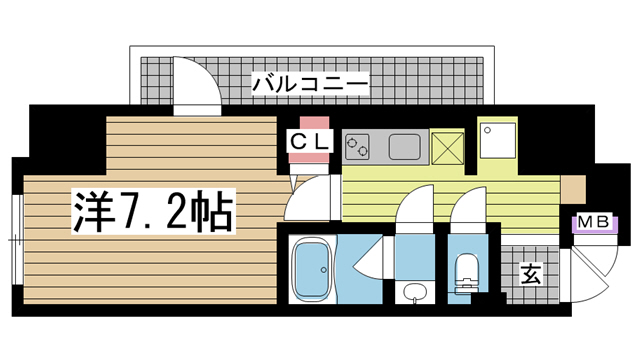 神戸市中央区吾妻通の賃貸物件間取画像
