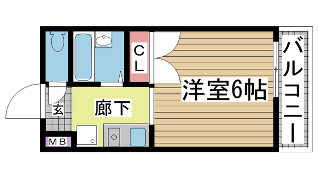神戸市兵庫区小河通の賃貸物件間取画像