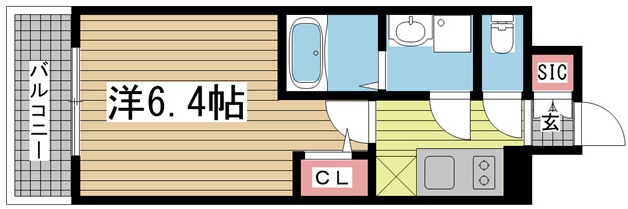 神戸市兵庫区駅前通の賃貸物件間取画像