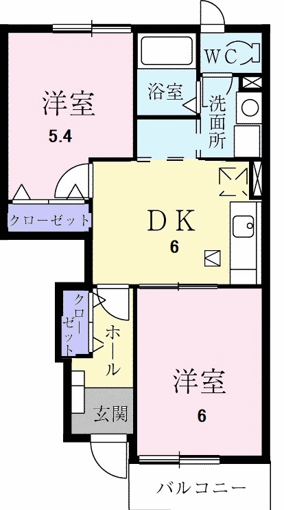 神戸市西区小山の賃貸物件間取画像