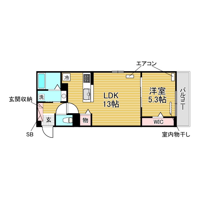 神戸市中央区籠池通の賃貸物件間取画像