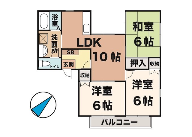 神戸市西区伊川谷町長坂の賃貸物件間取画像