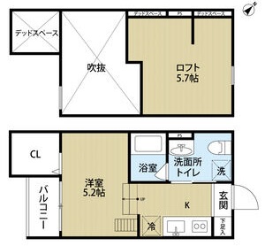 神戸市長田区野田町の賃貸物件間取画像