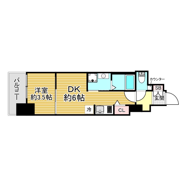 神戸市長田区大塚町の賃貸物件間取画像