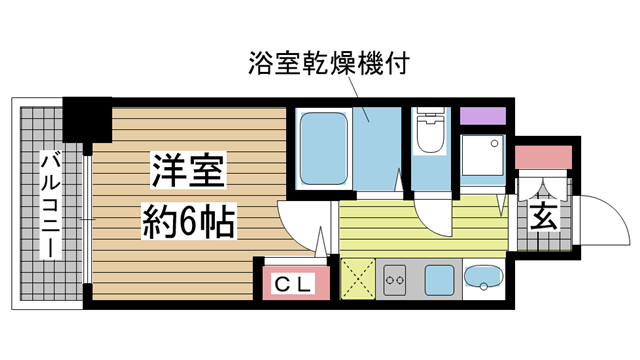 神戸市兵庫区三川口町の賃貸物件間取画像