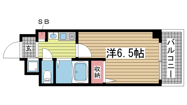 神戸市中央区布引町の賃貸物件間取画像