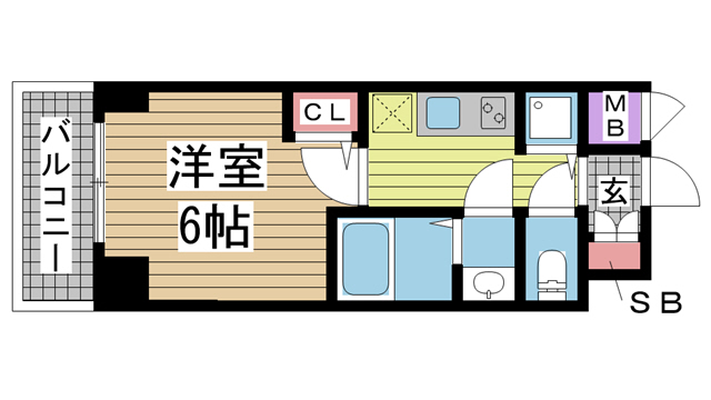 神戸市中央区加納町の賃貸物件間取画像