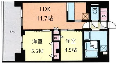 神戸市西区糀台の賃貸物件間取画像
