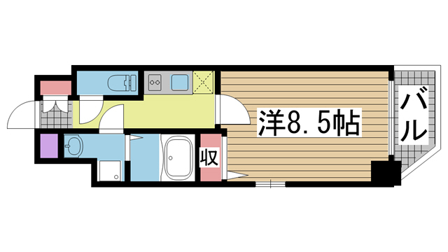神戸市中央区相生町の賃貸物件間取画像