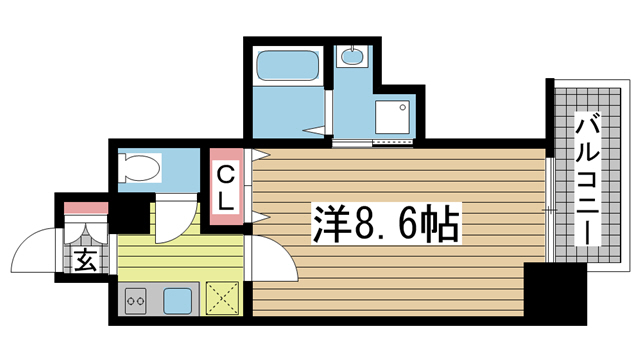 神戸市中央区花隈町の賃貸物件間取画像