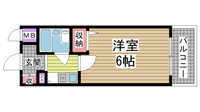 神戸市中央区浜辺通の賃貸物件間取画像
