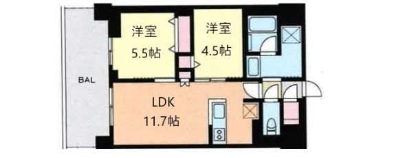 神戸市西区糀台の賃貸物件間取画像