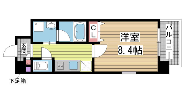 神戸市灘区赤坂通の賃貸物件間取画像