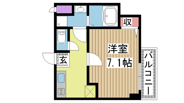 神戸市灘区岩屋北町の賃貸物件間取画像