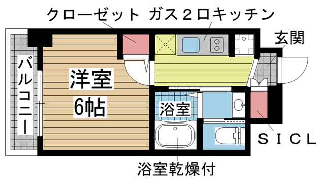 神戸市中央区下山手通の賃貸物件間取画像