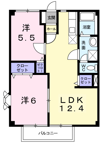 神戸市西区丸塚の賃貸物件間取画像