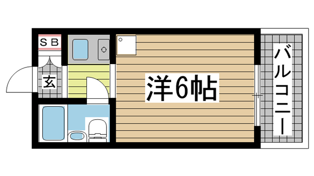 神戸市中央区相生町の賃貸物件間取画像