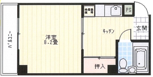 神戸市兵庫区福原町の賃貸物件間取画像